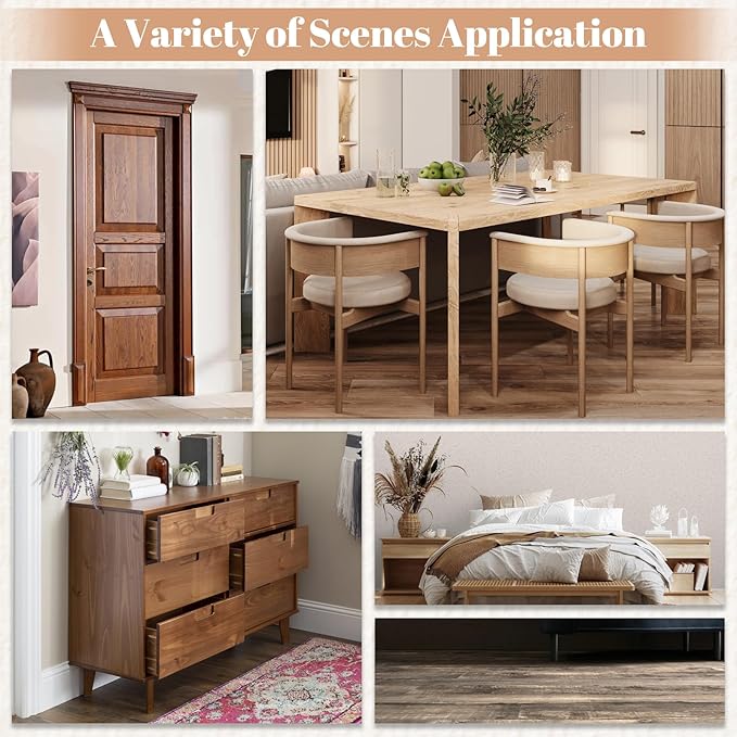 12 Colors Wood Filler Sticks Furniture Markers, Wood Floor Scratch Repair Kit for Repair Any Furniture Scratch, Scuffs, Cracks and Nail Holes on Wood Furniture, Floors, Doors, Cabinets, Tables