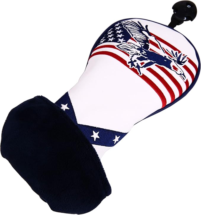 USA Flag and Eagle Golf Driver/Fairway Wood/Hybrid/Iron/Mallet Putter/Blade Putter Head Cover