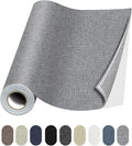 Fabric Repair Patches, 17X79 Inch Linen Repair Tape Self-Adhesive Fabric Patches Durable, DIY Large Linen Tape for Sofa, Couches, Furniture, Chair, Clothing （17X79 Inch, Grey）