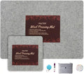 Wool Pressing Mat Set (Deluxe 2 Pack) Includes 24 x17 and 10 x 10 mats with Quilting Supplies in Pouch, 100% Pure New Zealand Wool, 2 Wool Pressing Mats Comes with Large Size & Portable Size (2 Mats)