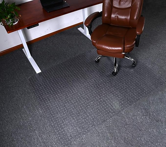 Large Chair Mat for Carpet, Easy Glide Plastic Carpet Floor Protector Mat for Office Chairs for Work & Home