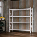 Heavy Duty Warehouse Shelving 4-Tier Industrial Steel Storage Shelves, 2600LB Capacity Per Shelf, Adjustable Shelves for Garage/Factory/Commercial Use (White, W47.24*D19.69*H78.74)