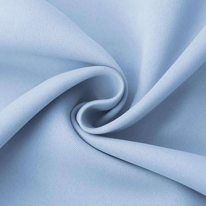 BGment Baby Blue Room Darkening Curtains 84 Inch Length for Kids Bedroom - Thermal Insulated Drapes with Rod Pocket Darkening Privacy for Living Room, 42 x 84 Inch, 2 Panels