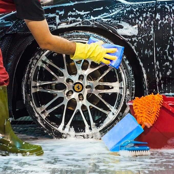 Super Absorbent Sponge Durable Stuff PVA Sponge Box High Water Absorbability Use in Car Boat Kayak After Shower Pick up Liquid Like Vacuum Cleaning Supplies (6 Blue Suction Sponges/Saver Pack)