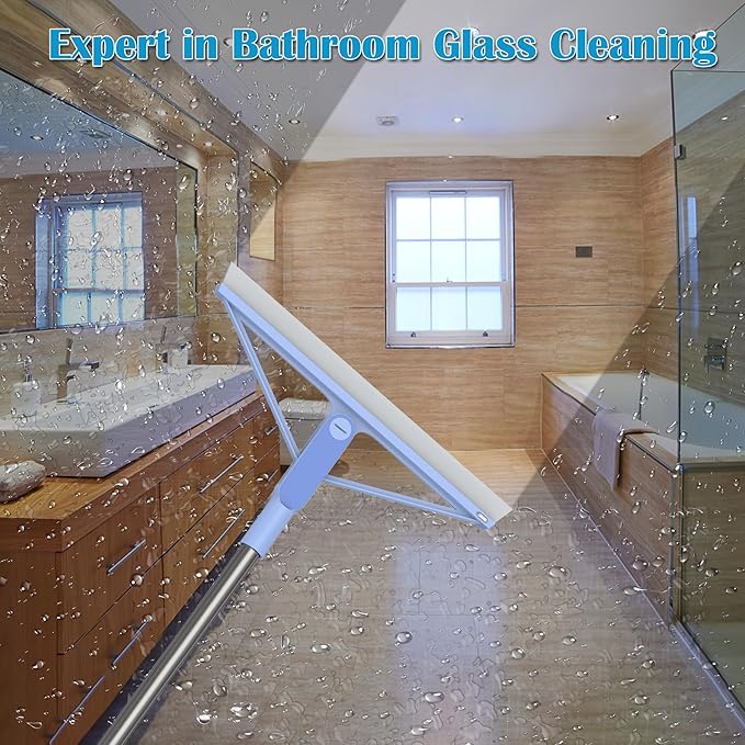 KOLLIEE 61" Replacement Rubber Squeegee Broom Blade 2 Pcs Window Squeegee Blade Cleaning Supplies