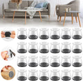 24PCS Upgraded Silicone Chair Leg Floor Protectors for Hardwood Floors, Furniture Sliders for Chair Legs, Felt Bottom Furniture Pads, Anti-Slip Round&Square Cap Covers to Scratch and Reduce Noise