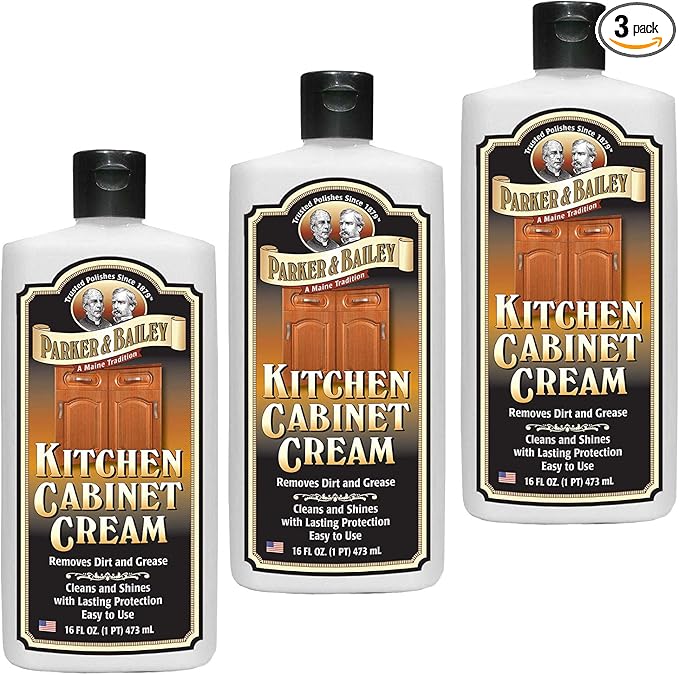 Parker and Bailey Kitchen Cabinet Cream-Wood Cleaner-Grease Remover 16 oz (3)