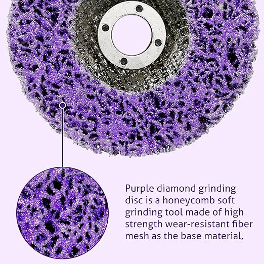 WICHEMI 10 Pack 4'' x 5/8'' Strip Discs Rust Remover Paint Stripping Wheel for Angle Grinder, Quick Abrasive Discs Rust Oxidation Surface Cleaning