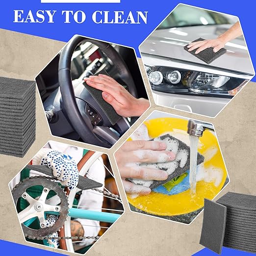 50 Pcs 7447 Fine General Purpose Scuff Pads 6 X 9 Inch Abrasive Hand Sanding Non-Woven Aluminum Oxide Abrasive Pads Set for Surface Preparation Scuffing Scouring Blending Cleaning (Gray)