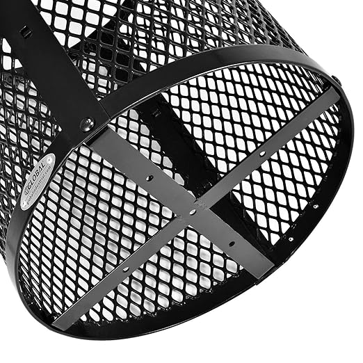 Global Industrial 36 Gallon Outdoor Steel Trash Can with Dome Lid, Plastic Liner and Anchor Kit Included, 23-1/2" Diameter x 40" H, Powder Coat Finish, Unassembled, Black