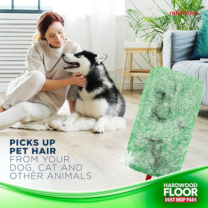 Floor Duster Refill 15x8 Inches - Pet Heavy Duty Duster Refill Compatible with All 15x8 Mop Heads, 3-Pack (Mop is Not Included)