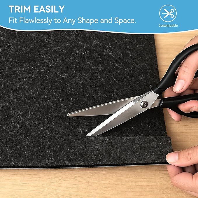 Warmstar 3x5 FT Non Slip Rug Pad,100% Waterproof Felt Rug Pad for Hardwood Floors,1/2” Thick Soft Carpet Pad with Natural Rubber Backing, Secure Grip & Floor Protection