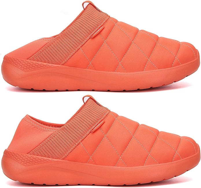 KUBUA Slippers for Men and Womens Indoor House Shoes Plush Slip on Outdoor Garden Loafers