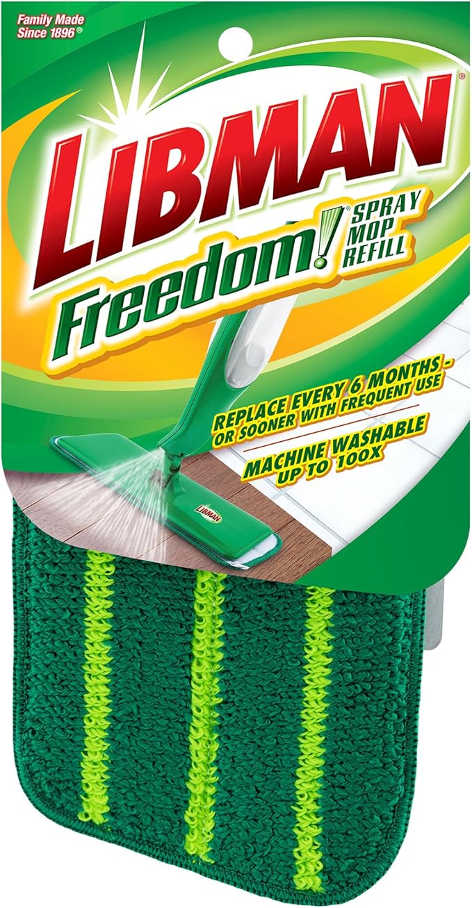 Libman Freedom Spray Mop Refills, Three Refills Green 3 Pack