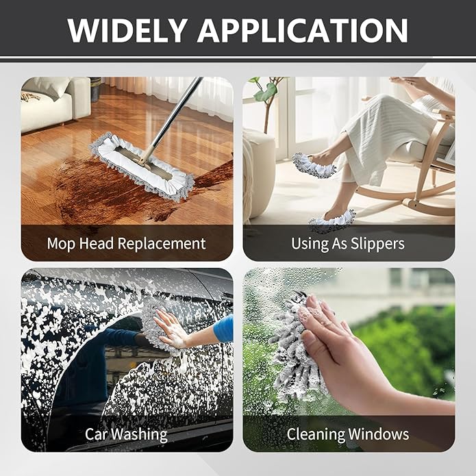 Mop Slippers Socks Floor Cleaning,Microfiber Shoe Covers dust Washable Reusable for Woman Man House Kitchen