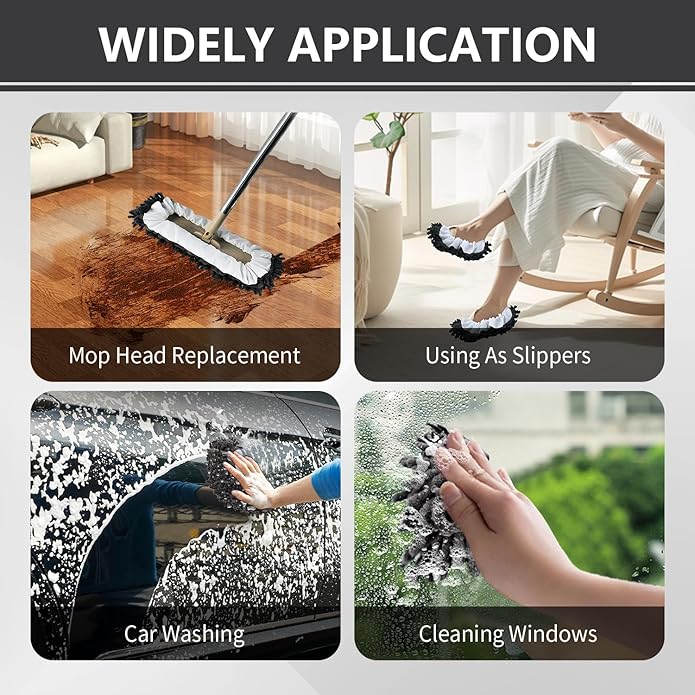 Mop Slippers Socks Floor Cleaning,Microfiber Shoe Covers dust Washable Reusable for Woman Man House Kitchen