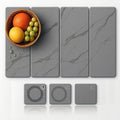 Large Stone Drying Mat for Kitchen Counter24"x16" , Misty Gray,Diatomaceous Earth Quick Dry Foldable Dish Drying Mat, Eco-Friendly Minimalist Design for Modern Homes (Gray, Large)