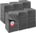Orighty Wash Cloths Bulk Towels Set 200 Pack, Highly Absorbent and Soft Feel Microfiber Face Cloths, Multi-Purpose Washcloths & Hand Towels for Bathroom, Hotel, Spa, and Gym, 12x12 Inch, Grey