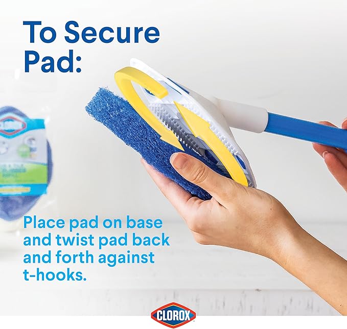 Clorox Extendable Tub and Tile Scrubber with Extra Pad