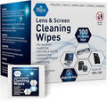 MED PRIDE Lens and Screen Cleaning Wipes for Eyeglasses, Touch Screens, Cameras, Anti-Fog, Scratch-, Anti-Static (100 100 Count (Pack of 1))