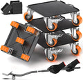 2000 lb Capacity - Heavy Duty Furniture Movers with Wheels and Moving Dolly, Includes Furniture Lifter Jacks Tool Set, Gliders, Sliders, 5 Rollers Casters Cart. Easily Move Furniture, Piano, Equipment