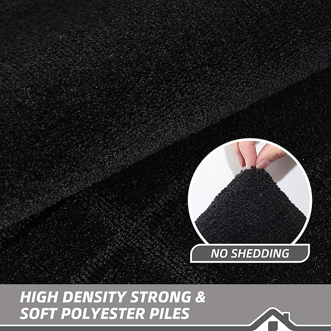 BEQHAUSE Door Mat 32" x 48", Non-Slip Door Mats Indoor Entryway Rugs Washable Low-Profile Absorbent and Stain Resist Floor Mats, Dog Door Mat for Front Back Door, Muddy Wet Shoes & Paws, Black