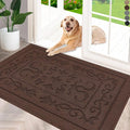 FONEYI Indoor Door Mat 24" x 36", Dirt Trapper Door Mats Non-Slip Entryway Rugs Washable, Absorbent Resist Dirt Welcome Mat, Low Profile Inside Floor Mats for Front Back Door and Entryway, Coffee