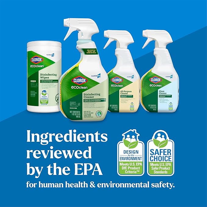 Clorox CloroxPro EcoClean Disinfecting Cleaner Refill, 128 Fluid Ounces