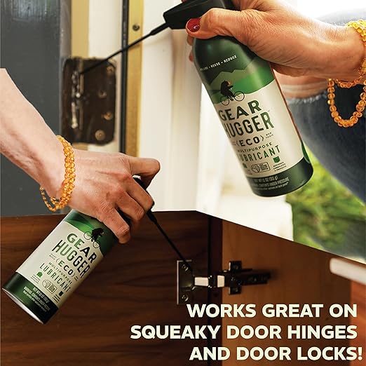 Gear Hugger Multipurpose Lubricant - Eco-Friendly (11 oz, Pack of 2), Rust Remover - Garage Door Lubricant Spray, Door Hinge Lubricant & Lock Lubricant - Plant-Based, No Petroleum, No PTFE