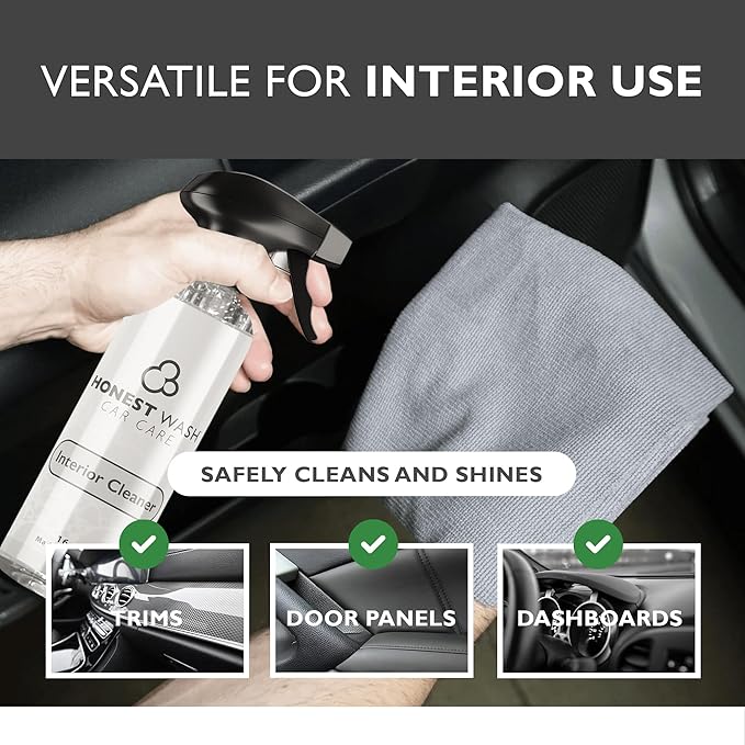 Interior Cleaner Cleans and Shines Rubber, Plastic, and Vinyl | All-Purpose Interior Cleaner for Dashboards, Door Panels, and More | Dries Quickly to a Non-Stick Finish (16 Fl Oz (Pack of 1))