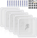 140mm Fan Filter PC Dust Filter Computer Fan Grills Dust Mesh Magnetic Frame PC Case Cover Dustproof PVC 50 Mesh(PVC, Gentleman Aesthetic, 140 * 140mm, 5pcs, White)