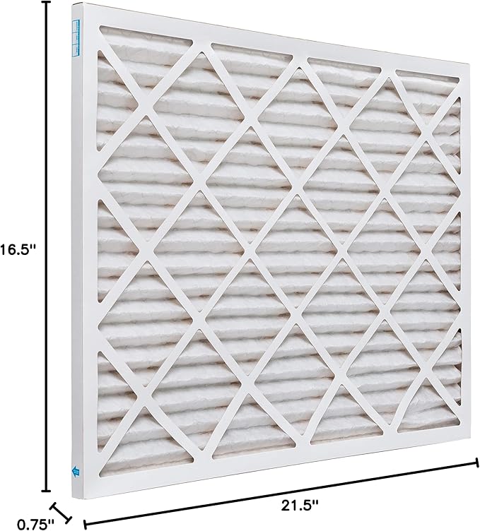 Aerostar 16 1/2x21 5/8x1 MERV 11 Pleated Air Filter, AC Furnace Air Filter, 6 Pack (Actual Size: 16 1/2" x 21 1/2" x 3/4")