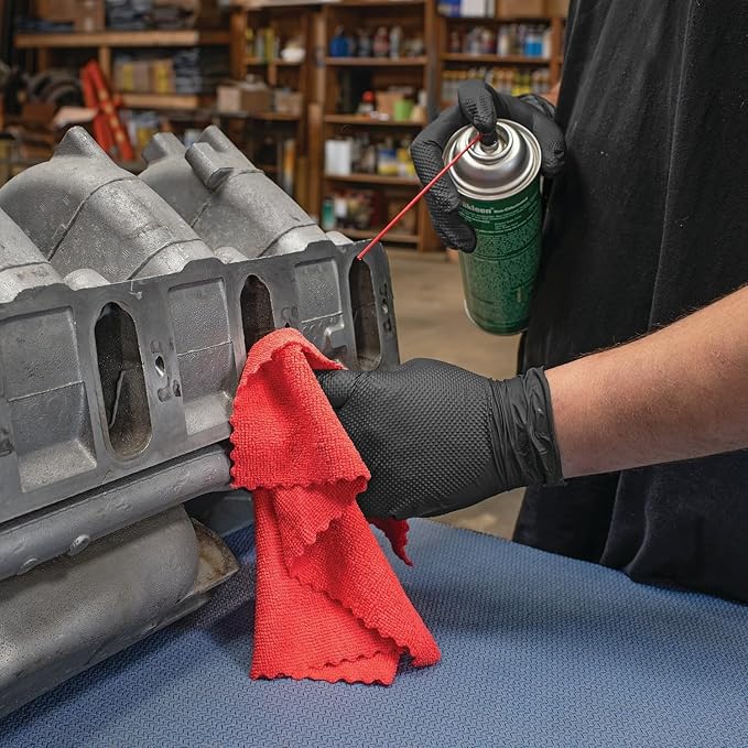 PIG ShopReady Microfiber Wipers| Durable Low-Lint Microfiber Rags | 50 per box | 12" W x 12" L | Red | PM50808-RD