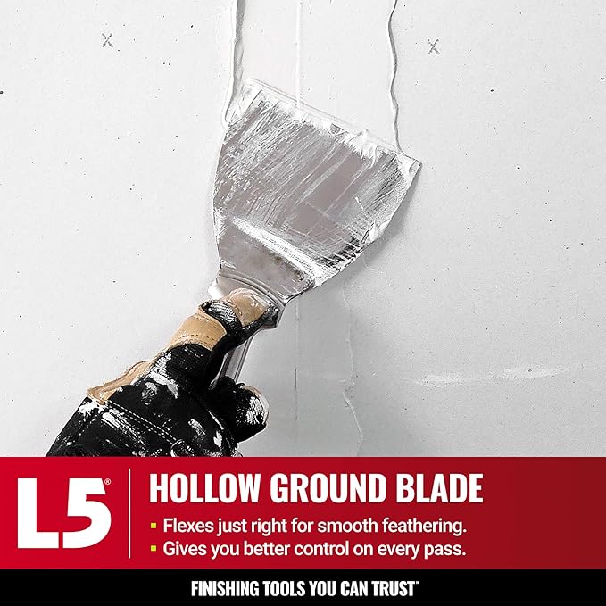 3" All Stainless Steel Joint Knife - LEVEL5 | Professional Grade Putty Blade, Premium Polished All-Metal, Precision Ground Edge, Ergonomic, Corrosion Resistant | 5-403