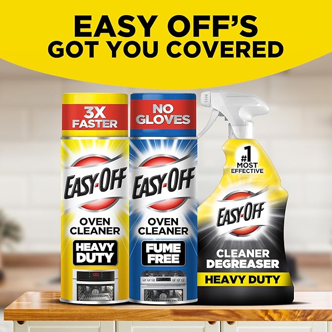 Easy-Off Heavy Duty Degreaser Cleaner Spray, Kitchen Degreaser, 32 Oz