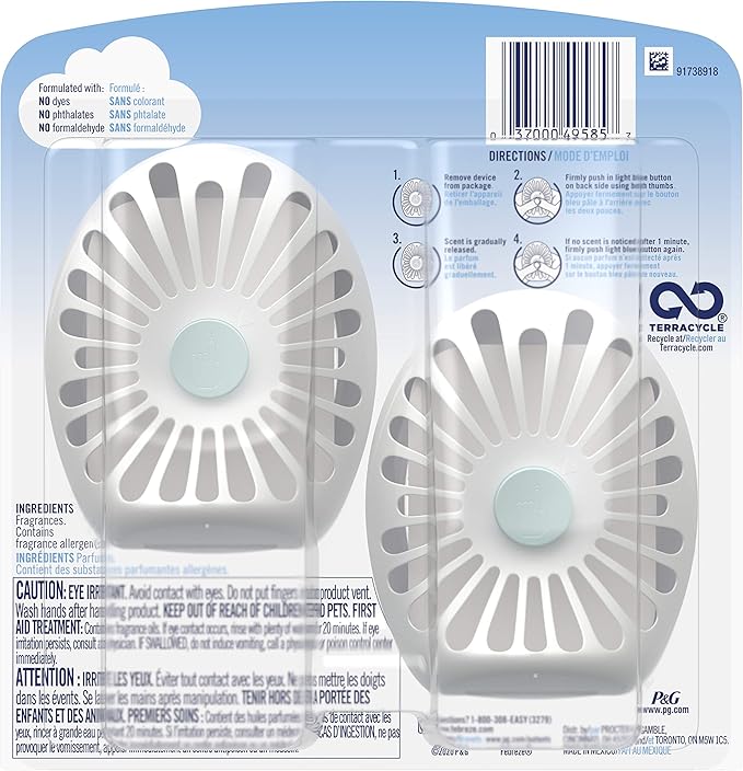 Febreze Small Spaces Air Freshener, Lilac & Violet, 2 Ct