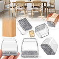 24PCS Rectangular Chair Leg Floor Protectors, Furniture Sliders, Non-Slip Felt Furniture Pads for Hardwood Floors, Silicone Cap Covers to Protect Floors,(Fit L :1.73-2.05", W: 1.34-1.65")