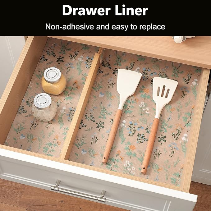 INNOLITES Shelf Liners for Kitchen Cabinets – Drawer Liner Waterproof & Oil-Proof, Non-Adhesive EVA Mat – Durable & Washable – for Shelves, Cupboard, Dresser 11.8" x 118"