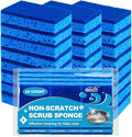 HOMEXCEL Sponges Kitchen 24pcs, Non-Scratch Scrub Dish Sponge Safe on Non-Stick Cookware, Dual Sided Cleaning Sponges for Kitchen, Household, Bathroom and More
