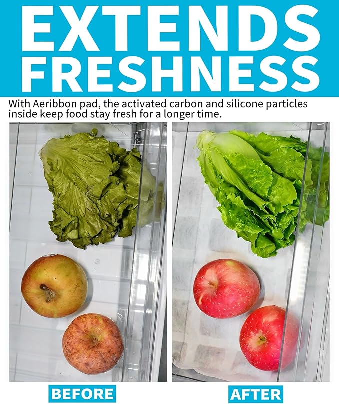 4 Pack Refrigerator Deodorizer, Outperforms Baking Soda Fridge Deodorizer, Odor Eliminator for Fridge & Freezer, Refrigerator Air Freshener And Moisture Absorbers Pad