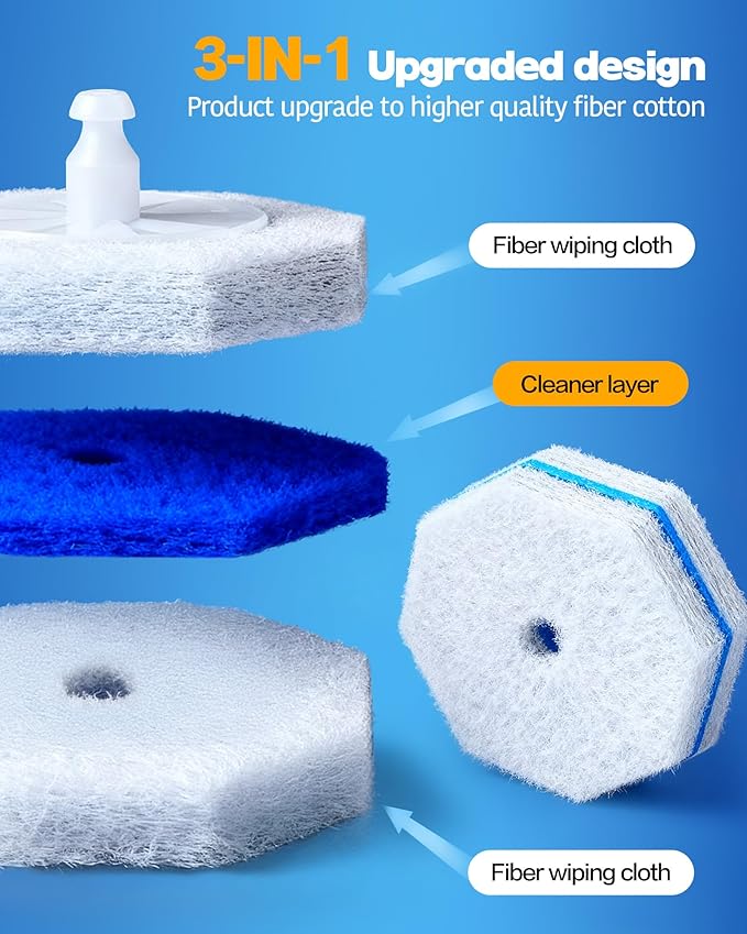 Toilet Wand Refills Compatible with Clorox Toilet Brushes, Instant Foam Cleaning, Secure Lock No Slipping, Odor Neutralizing, Easy Snap-On Design, 50 Pack