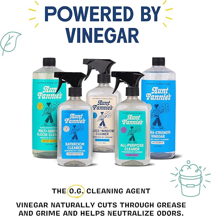 Aunt Fannie's Toilet Bowl Cleaner, Bleach-Free Cleaner Powered by Vinegar, Freshens and Removes Stains, Eucalyptus Scent, 24 fl oz, Pack of 6
