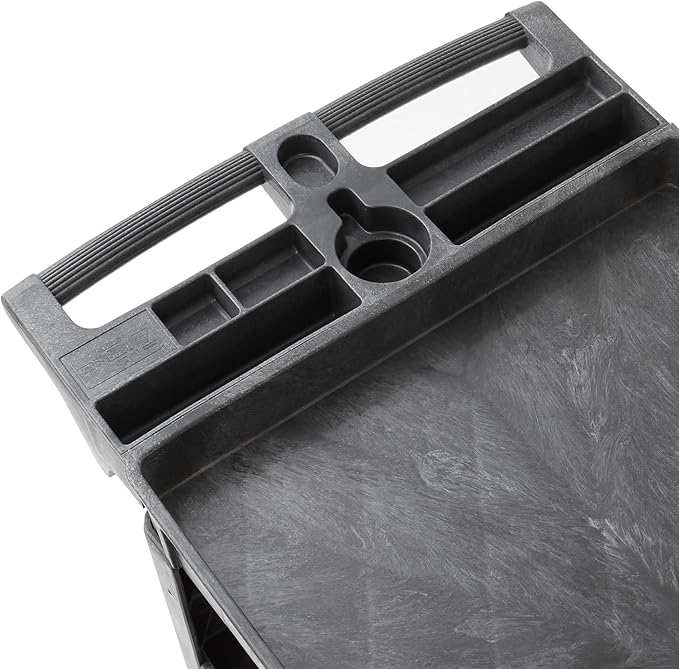 Dryser Utility Cart with Wheels, 46" x 25" Heavy Duty 550 lb. Capacity with Shelves - 2 Tier Rolling Cart with Two 5" Swivel Casters for Warehouse, Garage, Cleaning