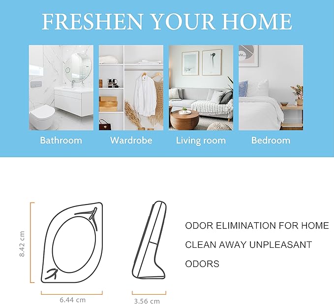 Air Deodorizer, 4 Pack, Ocean Scent, Odor Eliminator for Small Area Closets Bathroom Pets Strong Odor, Up to 120 Days