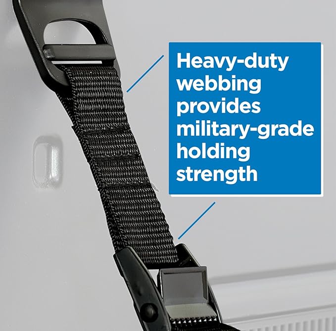 Mount-It! Safety Straps for TV, Furniture, Bookcase, Dresser and TV Stands - Anti-Tip Strap Television Anchor Kit for Baby Proofing, Earthquake Protection, 2 Pack, Mounting Hardware Included