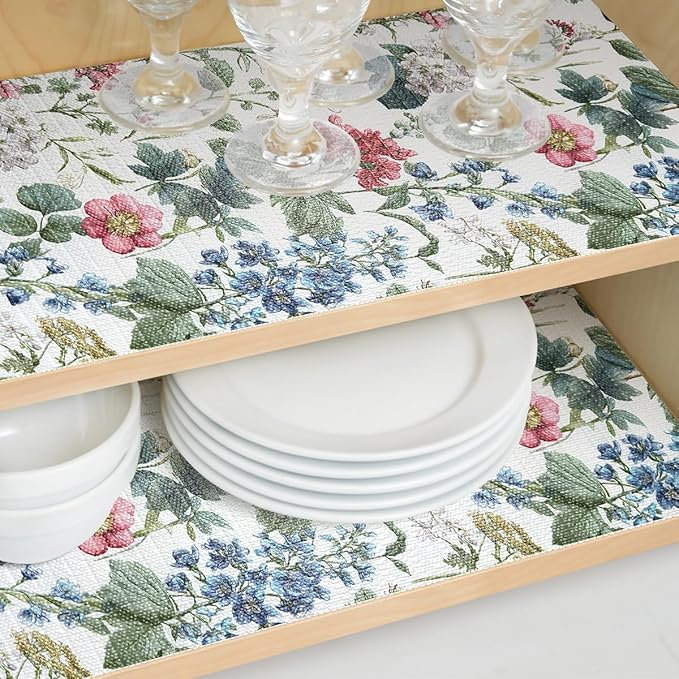 Shelf Liner for Kitchen Cabinets Non Adhesive Drawer Liner,Cabinet Liner for Shelves,Non Slip Kitchen Drawer Liners for Dresser,Waterproof Shelf Paper for Refrigerator,Cupboard,12In x 10FT