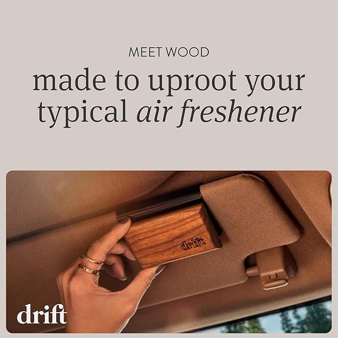 Drift Car Air Freshener Starter Kit - Wooden Deodorizer - Vehicle Odor Remover - Auto Scent Diffuser - Long-Lasting Car Freshening - Variety 3 Pack - CLIP INCLUDED