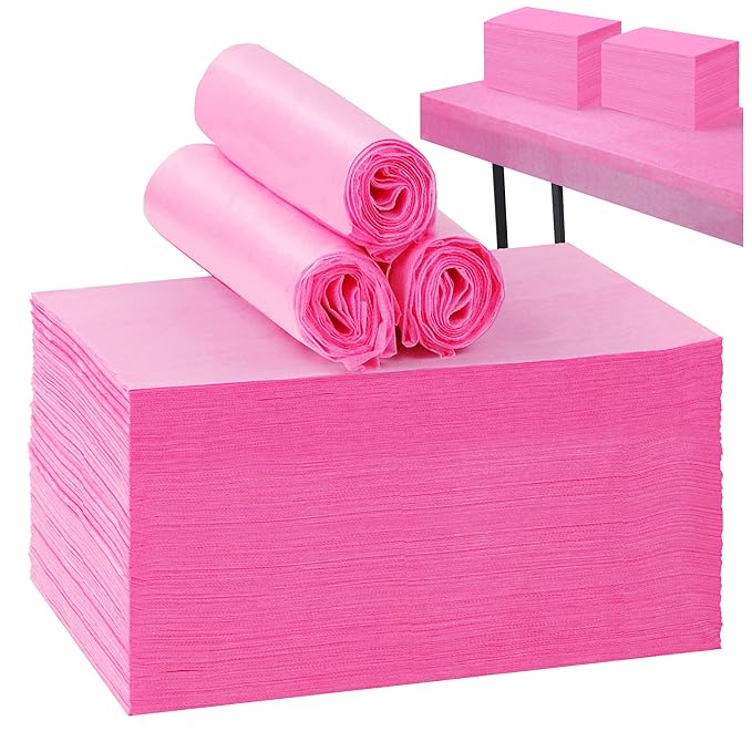 100 Pcs Disposable Bed Sheets 31" x 71" Massage Table Sheets Non Woven Fabric SPA Bed Cover Breathable for Massage Beauty Tattoos (100 Pcs Pink)