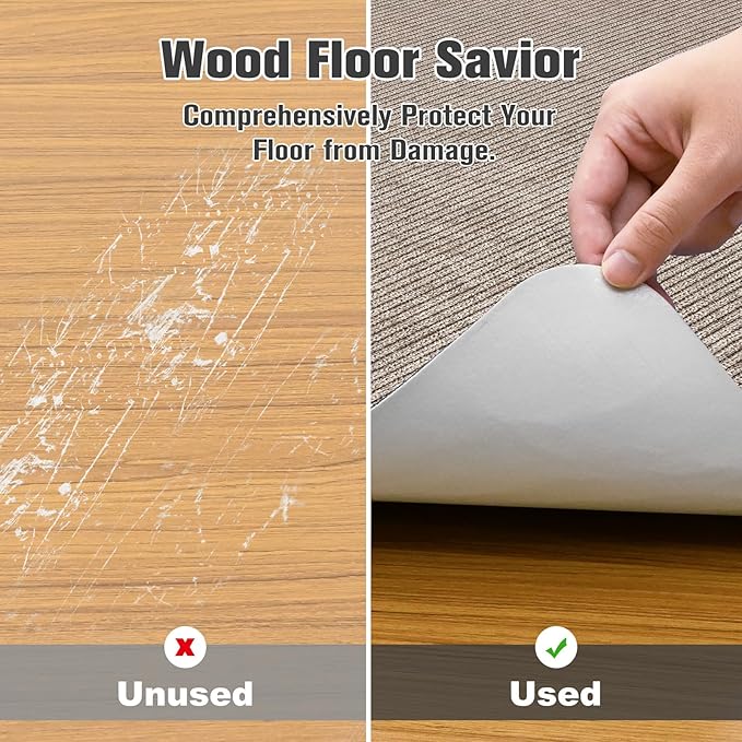 Placoot Desk Chair Mat for Hardwood Floor Corduroy Surface 1/6" Thick 55"x35" Office Chair Mat for Rolling Chairs-100% Large Anti-Slip Backing Under Desk Low-Pile Office Rug Floor Mat for Office/Home