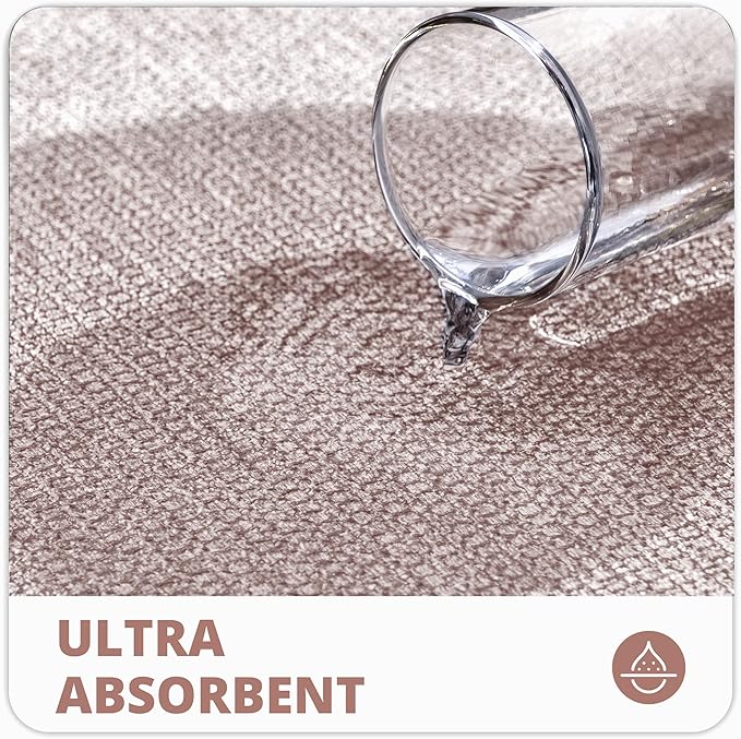 Bath Mat,Ultra Thin Bathroom Runner Rugs,Large Bath Mats for Bathroom,Quick Dry,Non-Slip,Machine Washable,Low Pile,Bath Rug,Shower Outside,Sink,Home Decor Accessories.Beige,1'9"x3'11"（21x47inch）